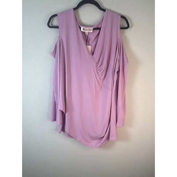 Jorge Perez Cold Shoulder Top - Lavender - Size 1X - NWT - Picture 1 of 9